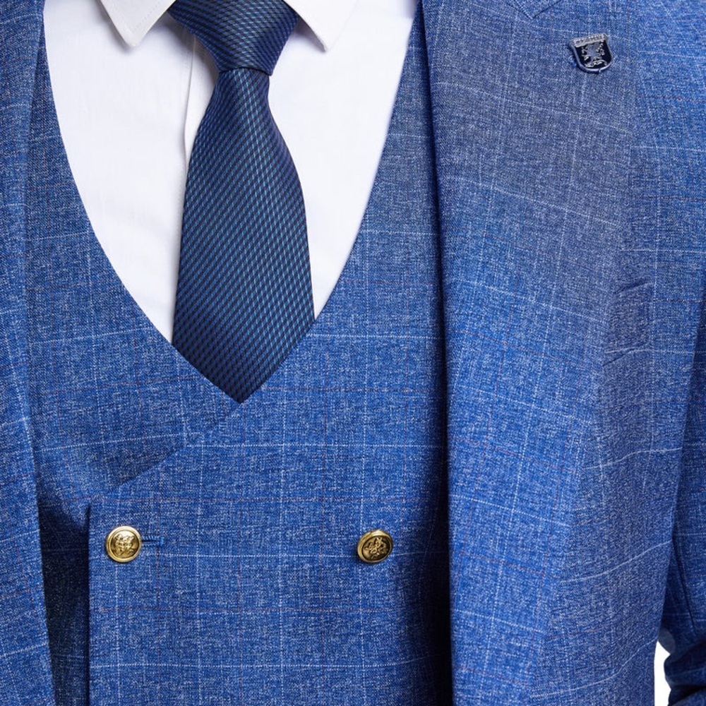 Stacy Adams Royal Blue Two-Piece Suit - Picture 2 of 9